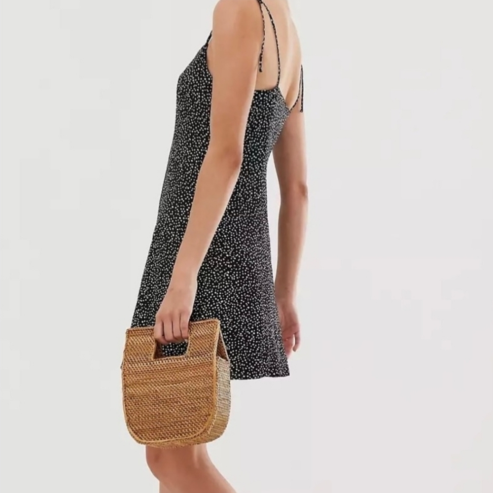 & Other Stories Black and White Sleeveless Mini Sundress